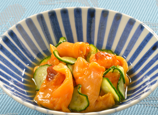 きゅうりとほやの酢の物