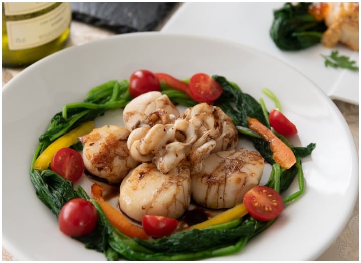 ホタテの貝柱調理例